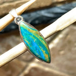 Natural Stunning Picture Blue Peruvian Opal 925 Sterling Silver Pendant 35mm - Natural Rocks by Kala