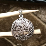 Tree of Life 925 Solid Sterling Silver Pendant 34mm - Natural Rocks by Kala