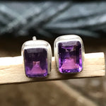Natural 2ct Purple Amethyst 925 Solid Sterling Silver Earrings 7mm - Natural Rocks by Kala