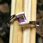 Natural 1ct Purple Amethyst 925 Sterling Silver Engagement Ring Size 6, 7, 8, 9 - Natural Rocks by Kala