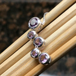 Natural 2.5ct Purple Amethyst 925 Solid Sterling Silver Pendant Necklace 16" - Natural Rocks by Kala