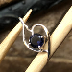 Natural 1ct Iolite 925 Solid Sterling Silver Heart Pendant 22mm - Natural Rocks by Kala