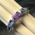 Natural Purple Amethyst 925 Solid Sterling Silver Engagement Ring Size 6, 7, 8, 9, 10 - Natural Rocks by Kala