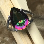 Beautiful 2.5ct Mystic Topaz 925 Solid Sterling Silver Ring Size 5, 6, 7, 8, 9 - Natural Rocks by Kala
