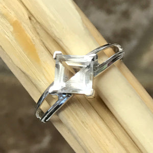 Natural 2ct White Quartz 925 Solid Sterling Silver Ring Size 7, 8, 9 - Natural Rocks by Kala