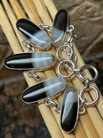 Natural Botswana Agate 925 Solid Sterling Silver Bracelets 7 " - Natural Rocks by Kala