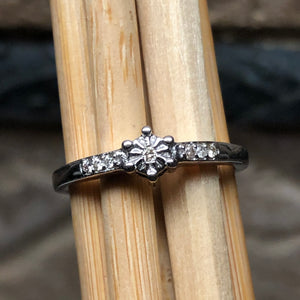 Natural White Diamond 9k White Gold Engagement Ring Size 6.25, 8 - Natural Rocks by Kala
