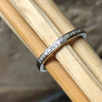 Natural White Diamond 925 Sterling Silver Engagement Band Ring Size 6 - Natural Rocks by Kala