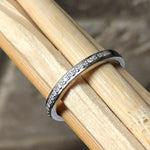 Natural White Diamond 925 Sterling Silver Engagement Band Ring Size 6 - Natural Rocks by Kala