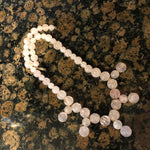 Natural Handcarved Pink Rose Quartz Necklace 18" - Natural Rocks by Kala