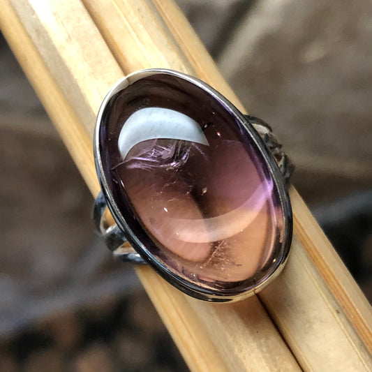 Natural Ametrine 925 Solid Sterling Silver Ring Size 6.5 - Natural Rocks by Kala