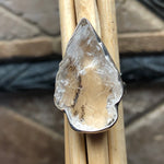 Natural Lemurian Crystal Quartz 925 Solid Sterling Silver Ring Size 7.75 - Natural Rocks by Kala