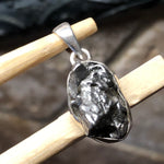 Natural Meteorite Campo Del Cielo 925 Solid Sterling Silver Unisex Pendant 27mm - Natural Rocks by Kala
