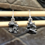 Natural Meteorite Campo Del Cielo 925 Solid Sterling Silver Earrings 25mm - Natural Rocks by Kala