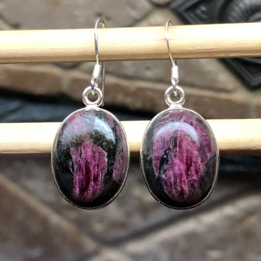 Natural Eudialyte 925 Sterling Silver Earrings 35mm - Natural Rocks by Kala