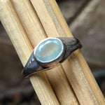 Natural 1ct Blue Aquamarine 925 Solid Sterling Silver Men's Ring Size 8.5 - Natural Rocks by Kala