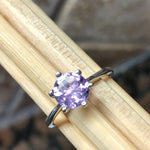 Natural 1ct Amethyst 925 Solid Sterling Silver Engagement Ring Size 6, 7, 8, 9 - Natural Rocks by Kala