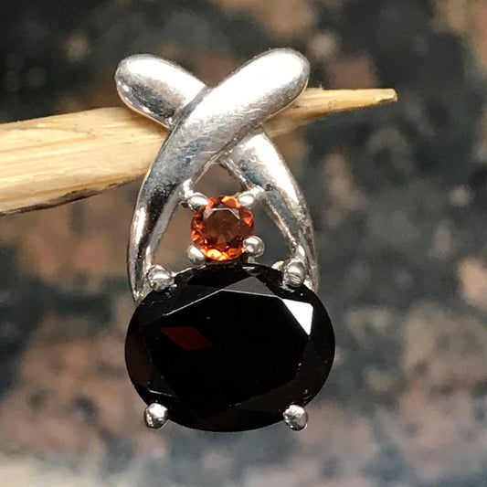 Natural 2ct Garnet 925 Solid Sterling Silver Pendant 20mm - Natural Rocks by Kala