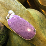 Natural Variscite in Purpurite 925 Solid Sterling Silver Pendant 40mm - Natural Rocks by Kala