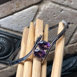 Genuine 4ct Purple Amethyst 925 Solid Sterling Silver Bangle Bracelets - Natural Rocks by Kala