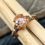 Natural 1ct Peach Morganite 14k Rose Gold Over Sterling Silver Engagement Ring Size 5, 6, 7, 8, 9 - Natural Rocks by Kala