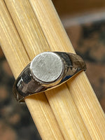 Natural Muonionalusta Meteorite Sweden 925 Solid Sterling Silver Unisex Ring Size 11 - Natural Rocks by Kala