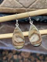 Natural Royal Imperial Jasper 925 Solid Sterling Silver Earrings 30mm - Natural Rocks by Kala