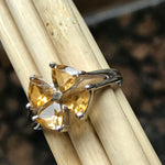 Natural 2ct Citrine 925 Solid Sterling Silver Ring Size 6, 7, 8, 9 - Natural Rocks by Kala