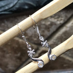 Natural White Topaz 925 Solid Sterling Silver Earrings 28mm - Natural Rocks by Kala