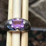 Natural 2ct Amethyst 925 Solid Sterling Silver Unisex Ring Size 6, 7, 8, 9 - Natural Rocks by Kala