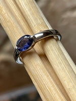 Natural Iolite 925 Solid Sterling Silver Engagement Ring Size 5, 6, 7, 8, 9 - Natural Rocks by Kala