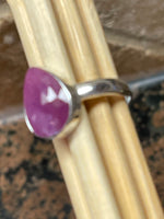 Natural Pink Sapphire 925 Solid Sterling Silver Ring Size 6.25, 7.5, 9.25 - Natural Rocks by Kala