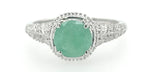 Natural Green Emerald 925 Solid Sterling Silver Engagement Ring Size 5, 6, 7, 8, 9 - Natural Rocks by Kala