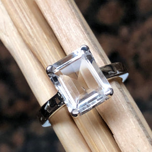 Natural 2.5ct White Quartz 925 Solid Sterling Silver Ring Size 6, 8, 9 - Natural Rocks by Kala