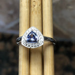 Genuine Blue Tanzanite 925 Solid Sterling Silver Engagement Ring Size 6, 7, 8, 9 - Natural Rocks by Kala