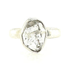 Natural Herkimer Diamond 925 Solid Sterling Silver Engagement Ring Size 7.75