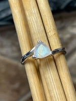 Natural Rainbow Moonstone 925 Solid Sterling Silver Engagement Ring Size 5, 6, 7, 8 - Natural Rocks by Kala