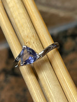 Natural 1ct Iolite 925 Solid Sterling Silver Engagement Ring Size 5, 6, 7, 8, 9 - Natural Rocks by Kala