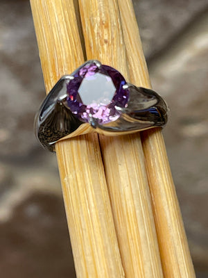 Natural 1.25ct Purple Amethyst 925 Solid Sterling Silver Engagement Ring Size 5, 6, 7, 8, 9 - Natural Rocks by Kala