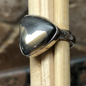 Natural Pyrite in Magnetite 925 Solid Sterling Silver Ring Size 5.75 - Natural Rocks by Kala