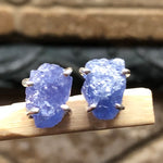 Natural Blue Tanzanite 925 Solid Sterling Silver Earrings 10mm - Natural Rocks by Kala
