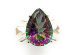Beautiful 2.5ct Mystic Topaz 925 Solid Sterling Silver Ring Size 6, 8, 9