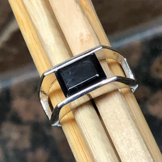 Natural 2ct Iolite 925 Solid Sterling Silver Ring Size 6 - Natural Rocks by Kala