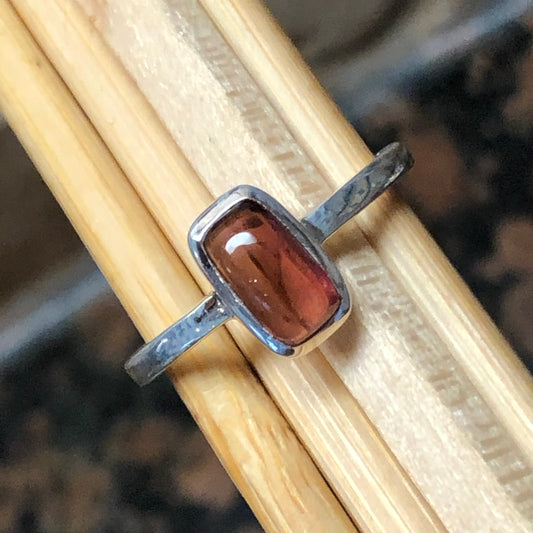 Natural Pink Tourmaline 925 Solid Sterling Silver Engagement Ring Size 8.75 - Natural Rocks by Kala