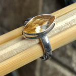 Natural 2ct Golden Citrine 925 Solid Sterling Silver Ring Size 6.5, 7, 9 - Natural Rocks by Kala