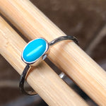 Natural Blue Turquoise 925 Solid Sterling Silver Engagement Ring Size 6, 7, 10 - Natural Rocks by Kala