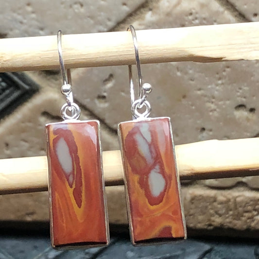 Genuine Australian Noreena Jasper 925 Solid Sterling Silver Earrings 35mm - Natural Rocks by Kala