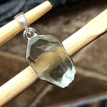 Natural Green Amethyst 925 Solid Sterling Silver Cluster Pendant 30mm - Natural Rocks by Kala