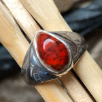 Natural Mexican Fire Opal 925 Solid Sterling Silver Men's Ring Size 8.5 - Natural Rocks by Kala
