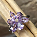 Natural 2ct Purple Amethyst 925 Solid Sterling Silver Wedding Ring Size 6, 7, 8, 9 - Natural Rocks by Kala